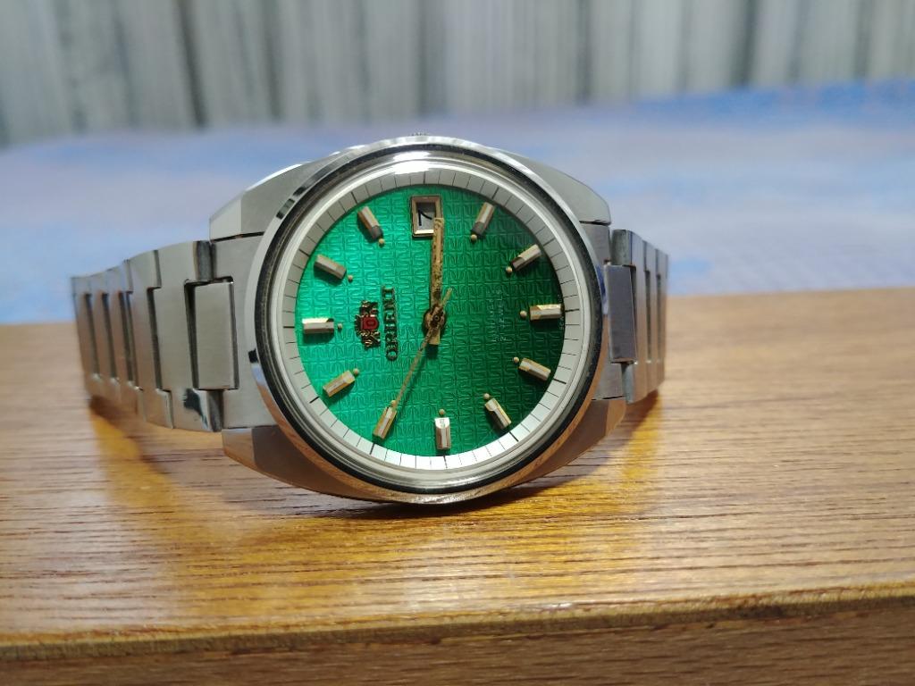 Green orient watch shop
