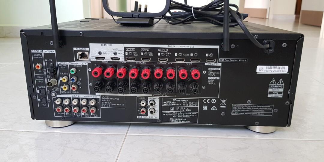 Pioneer AV receiver vsx1131, Audio, Soundbars, Speakers & Amplifiers