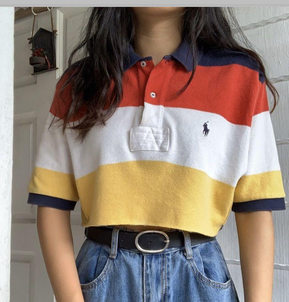 Polo Ralph Lauren rework crop top, Women's Fashion, Tops, Other Tops on  Carousell