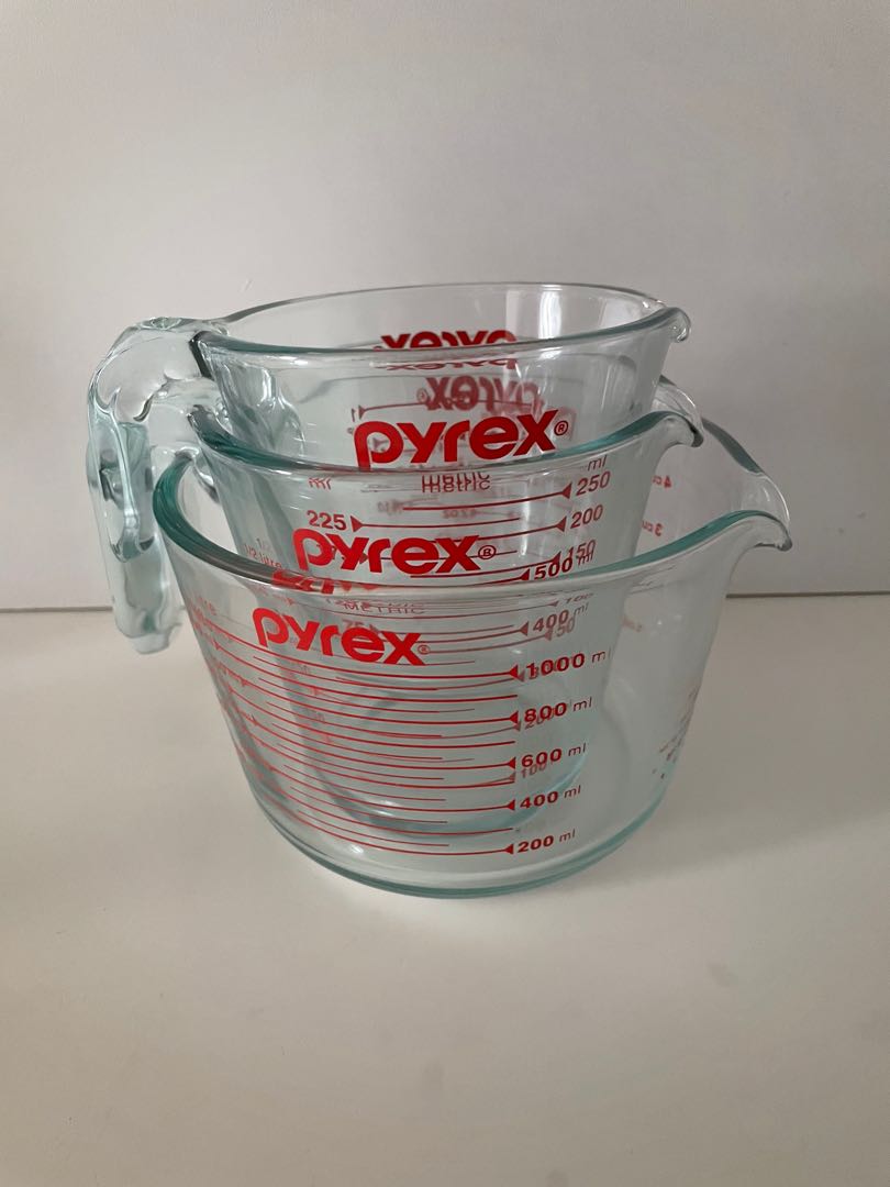 Pyrex Glass Measuring Cup Set Furniture And Home Living Kitchenware And Tableware Other 6852