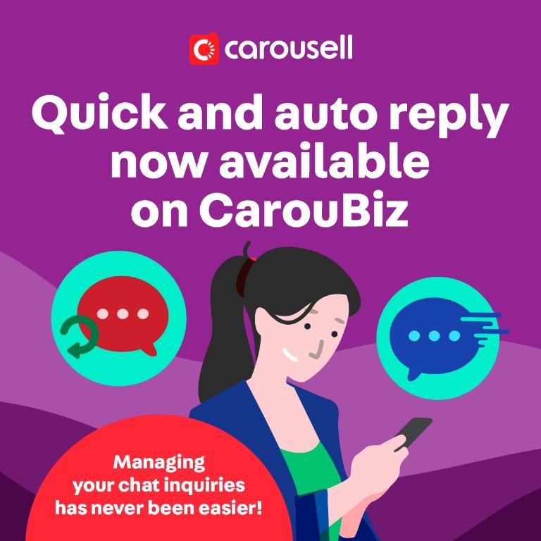 [Quick and auto reply] NEW on CarouBiz!, Announcements on Carousell