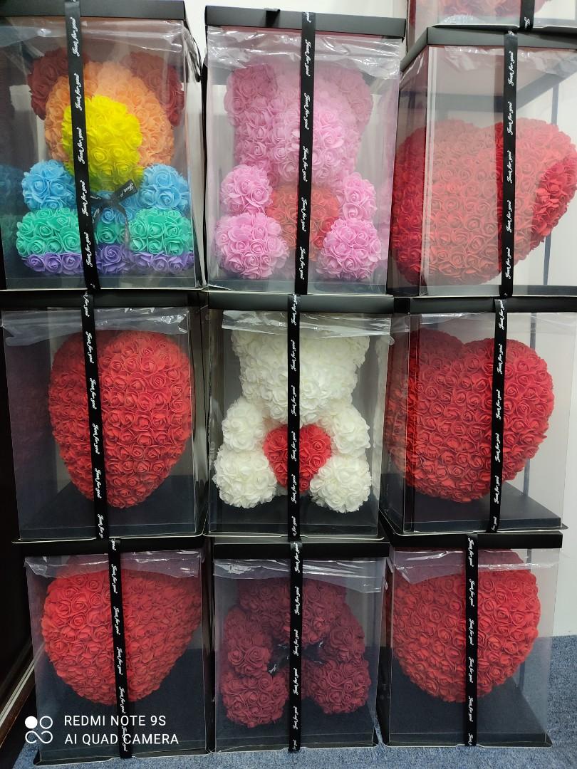 rose bear heart