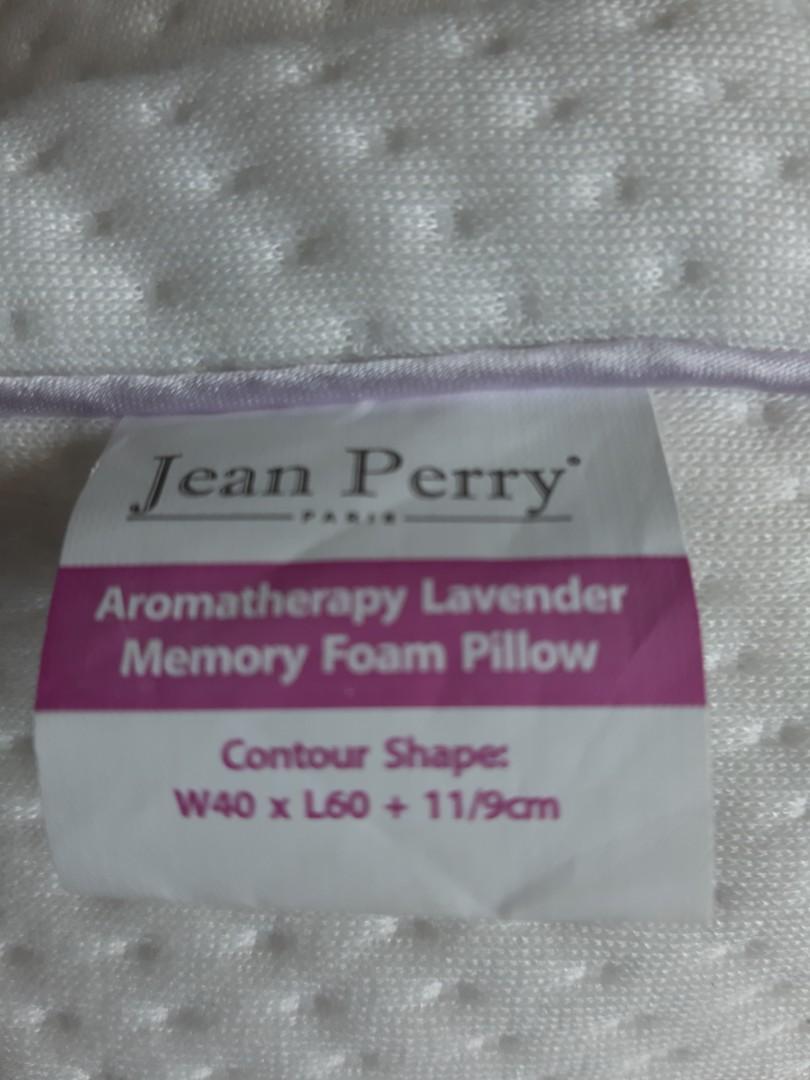 Set of 2 Aromatherapy Lavender Memory Foam Pillow Jean Perry Furniture Home Living Bedding Towels on Carousell