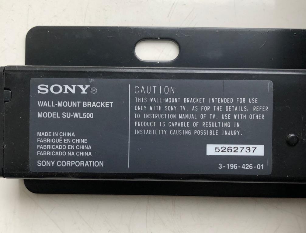 Sony TV Wallmount Bracket SUWL500 電視掛牆架, 其他, 其他 Carousell