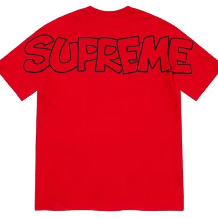Supreme Smurfs Tee Red, Men's Fashion, Tops u0026 Sets, Tshirts u0026 Polo Shirts  on Carousell