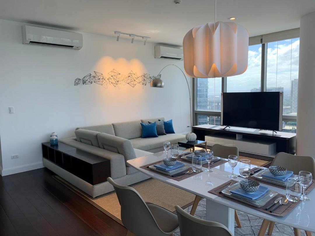 THE SUITES (Category: Apartments & Condos) located in Taguig. Submitted by tesbahil2017 (Listing ID 1068285318, Image 3). Description: Brand New!!!!!! The Suites Special 2BR fully furnished 137 sqm + 2.5 sqm balcony + tandem parking in Basement 2. Currently leased to young Embassy couple with no kids starting Dec 2020 for 3 yrs. Monthly lease is 170k with 1 year advance rent.