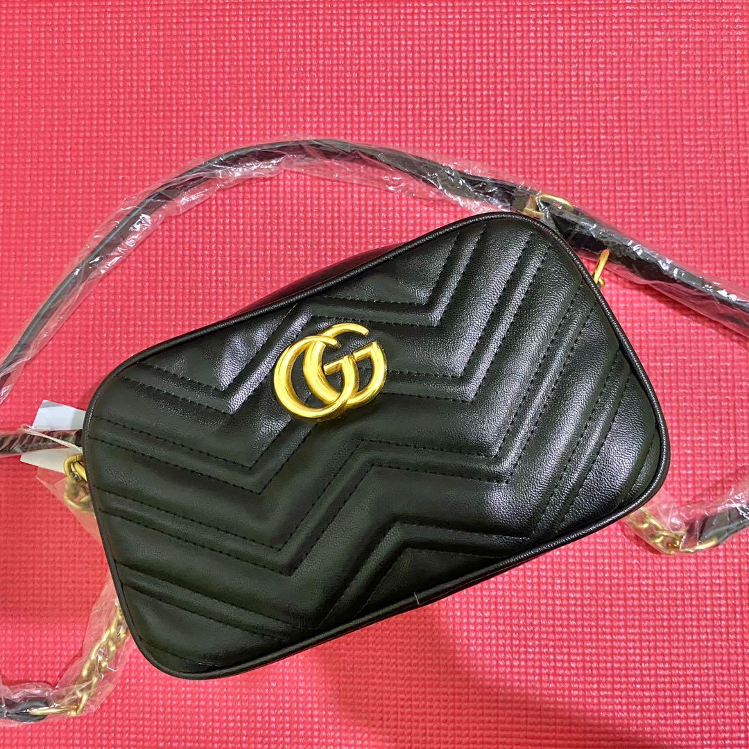 Gucci black sling bag discount