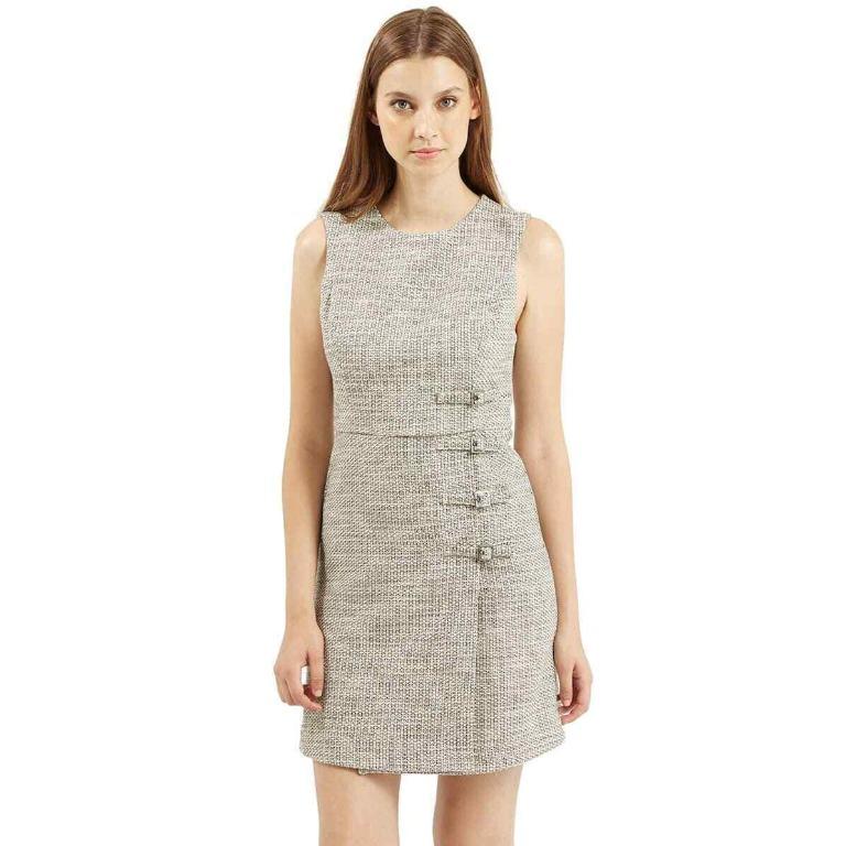 TopShop A Line Tweed Buckle Dress