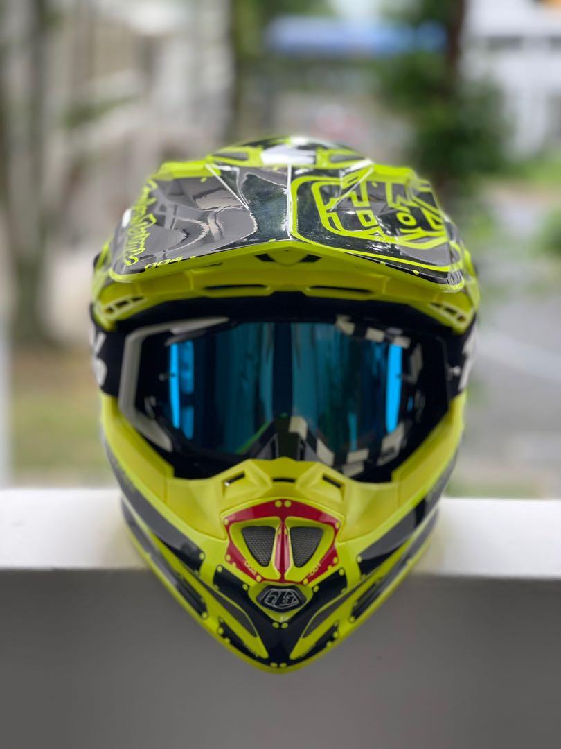Troy Lee Designs SE4 Beta MIPS Motocross Helm Gelb/Orange/Rot S