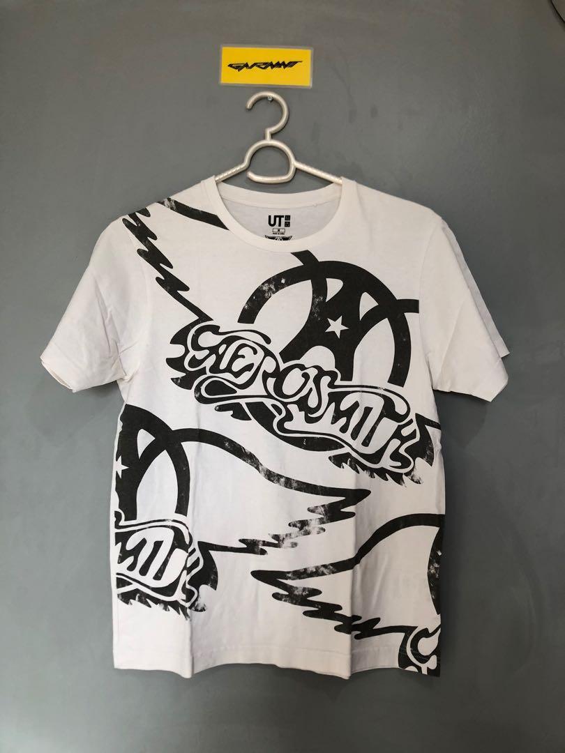 Uniqlo X Aerosmith Shirt Men S Fashion Tops Sets Tshirts Polo Shirts On Carousell