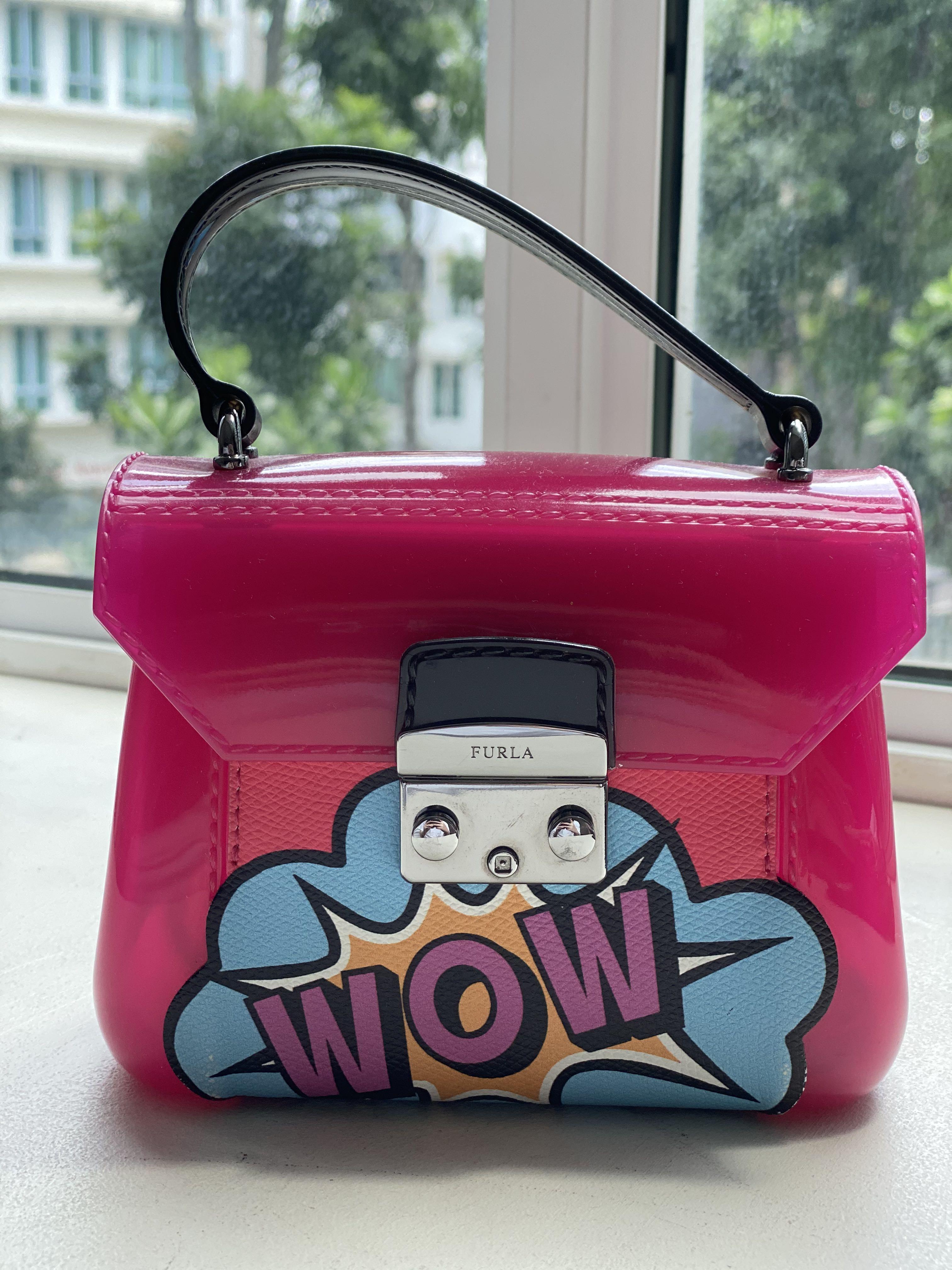 USED FURLA CANDY BON MINI CROSSBODY IN GRAFITTI