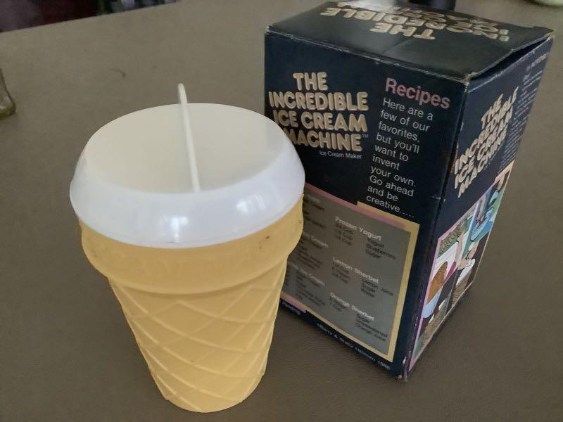 Vintage 1986 The Incredible Ice Cream Machine 8 oz Hobbies Toys Memorabilia Collectibles Vintage Collectibles on Carousell