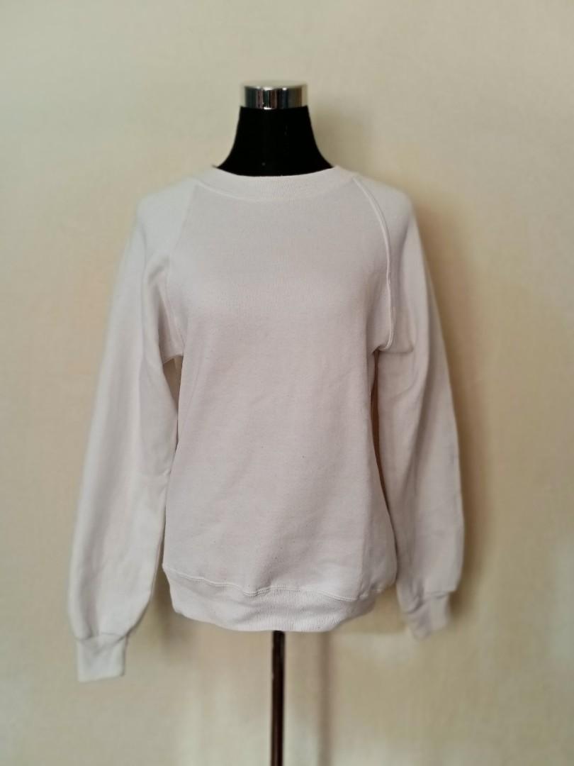 crew neck white sweater