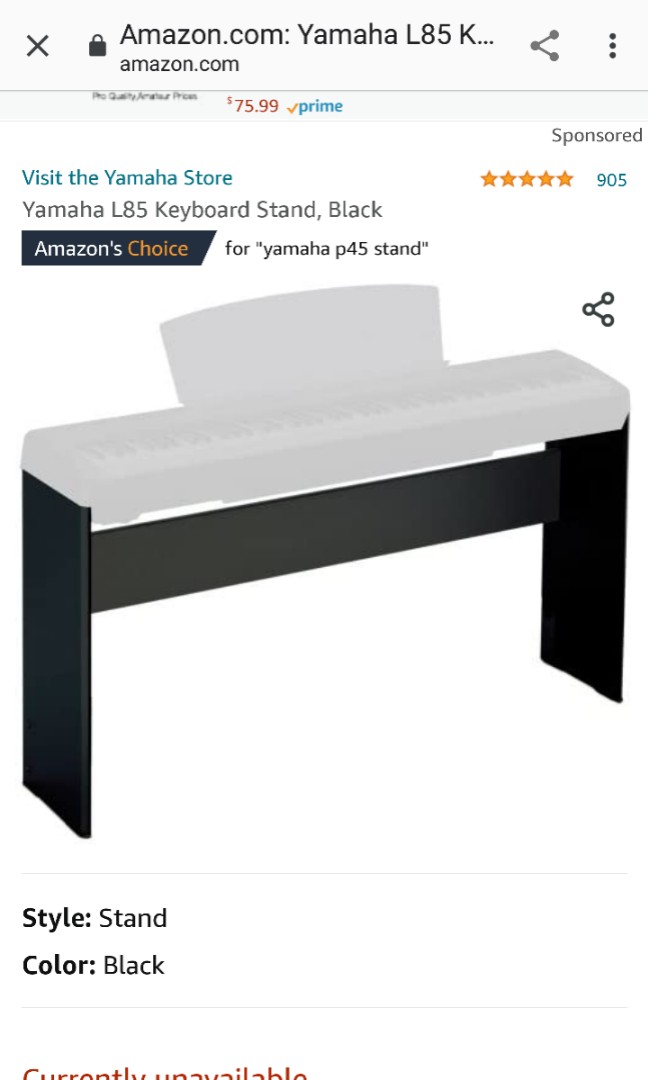 Yamaha l85 shop keyboard stand