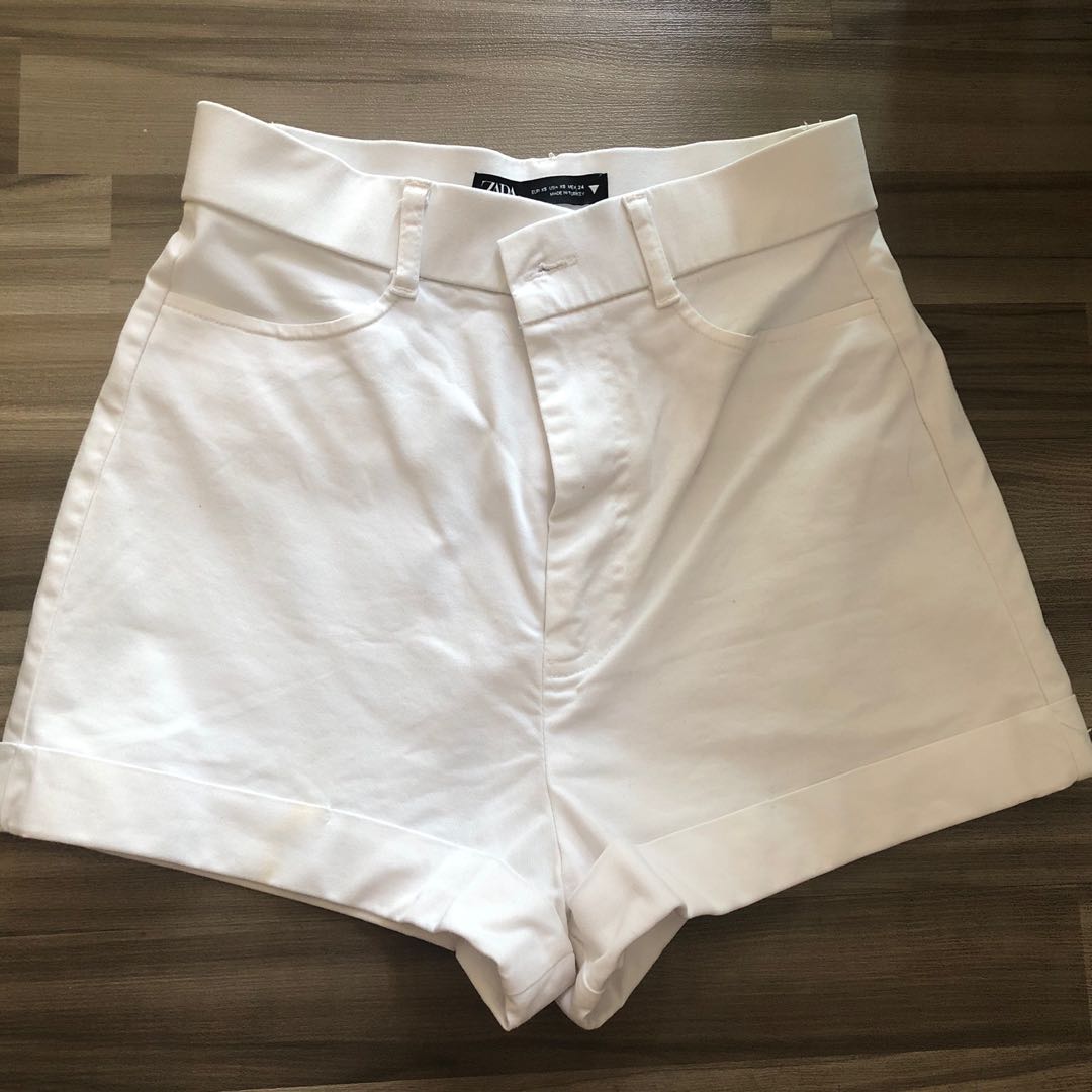 Zara Denim High Waisted Shorts Women S Fashion Clothes Pants Jeans Shorts On Carousell