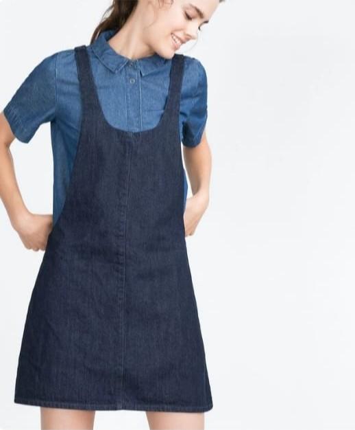 Zara overall dress clearance
