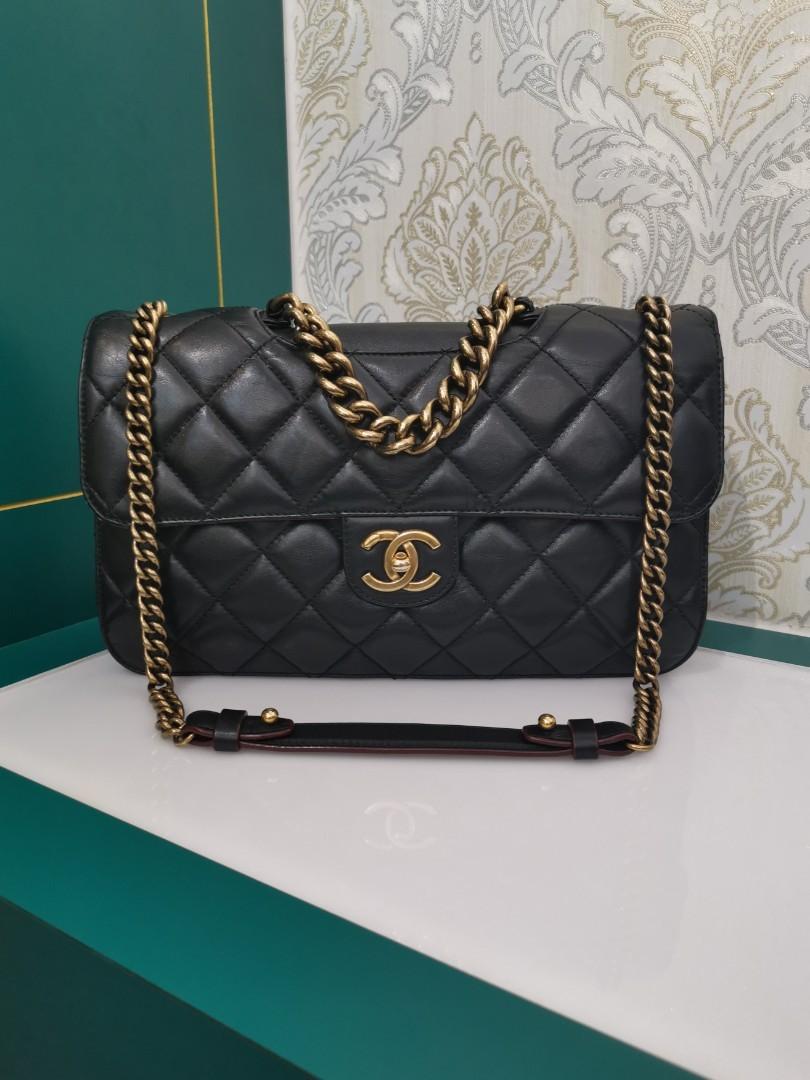 Chanel Blue Lizard Skin Medium Perfect Edge Flap Bag