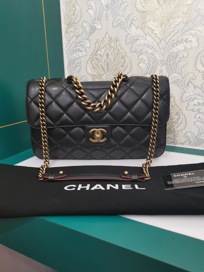 16 Chanel Perfect Edge Large/jumbo Black Calf GHW, Luxury, Bags & Wallets  on Carousell