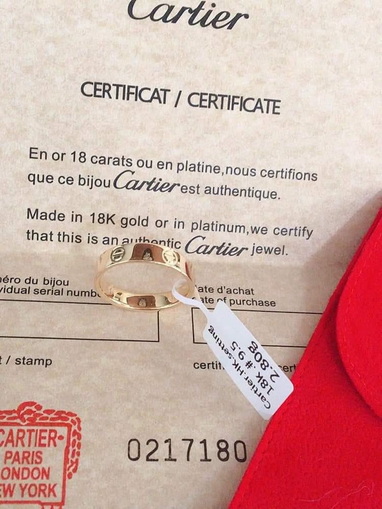 18K HK Setting Cartier Ring Serial with Certificate Women s Fashion Jewelry Organizers Rings on Carousell