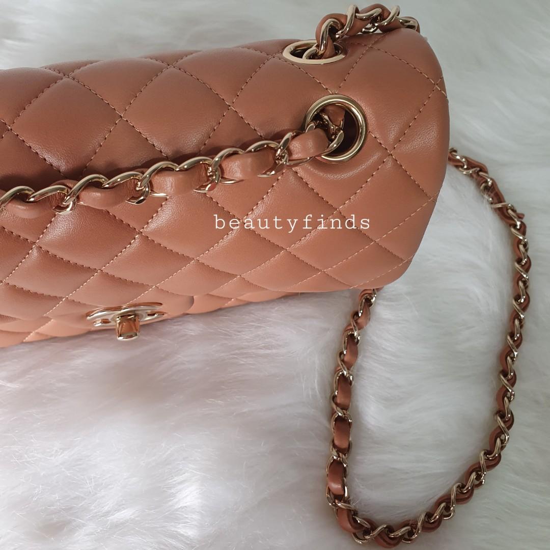 🦄💖 BRAND NEW: Chanel 21P Small Classic Flap (Brown, Caramel) (Non-nego)