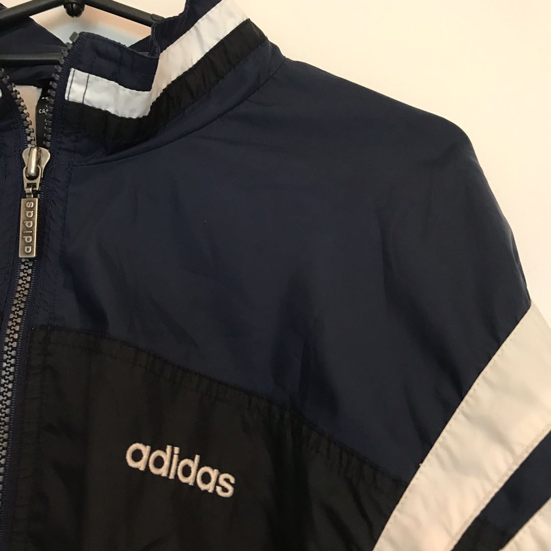 adidas navy windbreaker