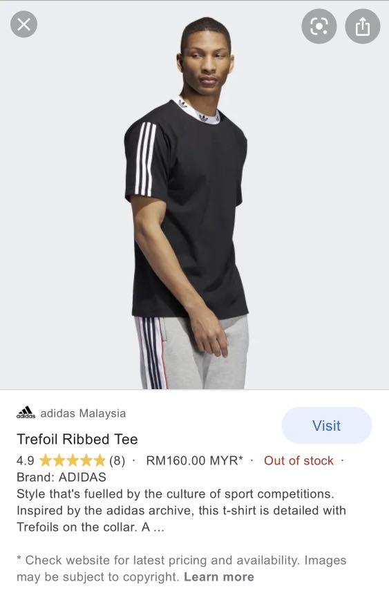 Adidas trefoil top rib tee