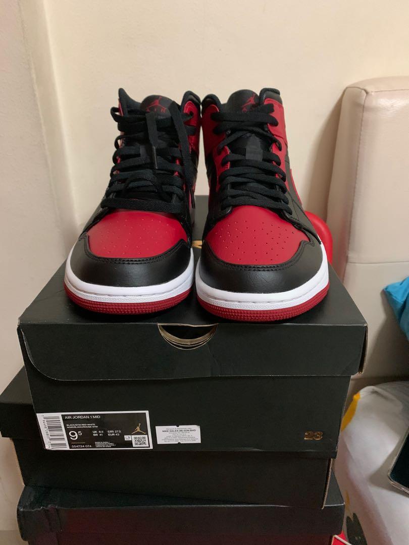 Air Jordan 1 Mid, Men's Fashion, Footwear, Sneakers on Carousell