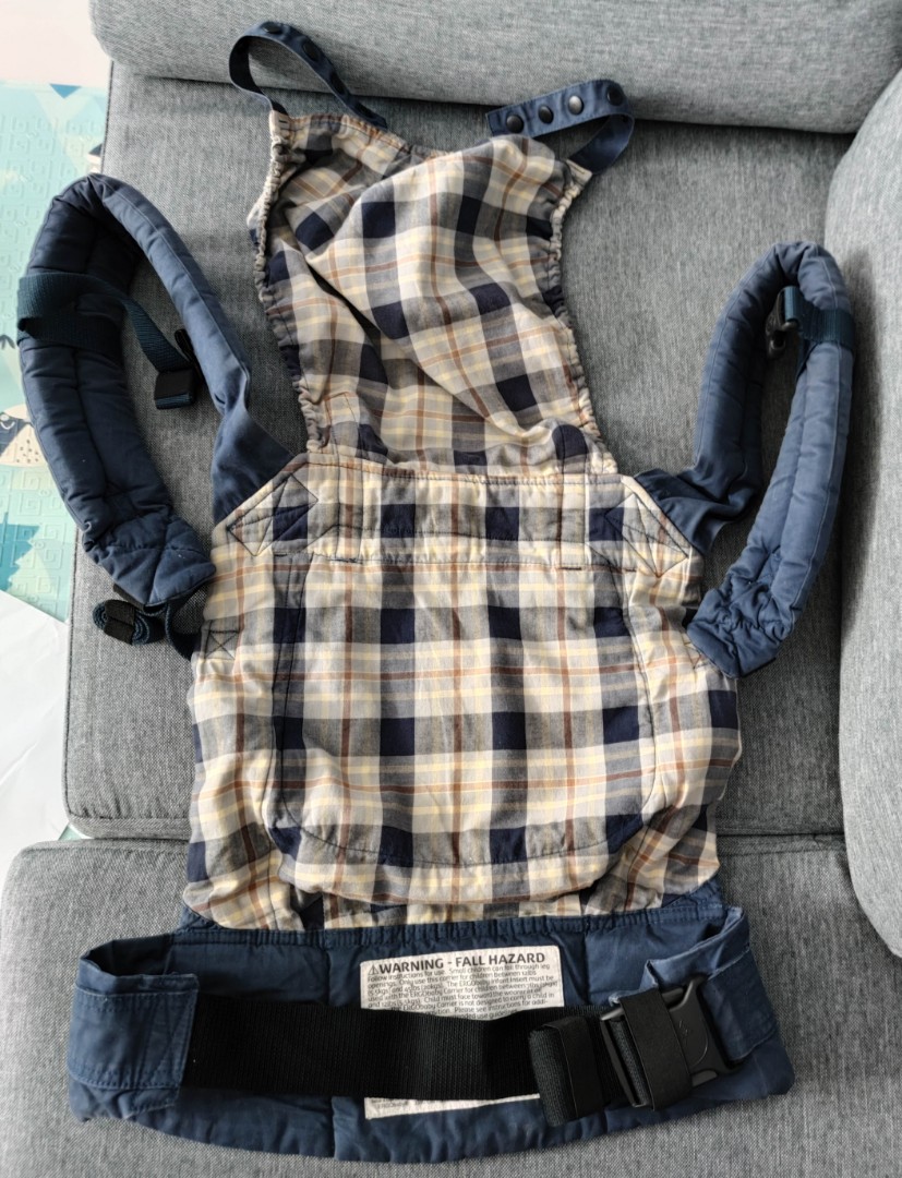Ergo baby carrier top navy plaid