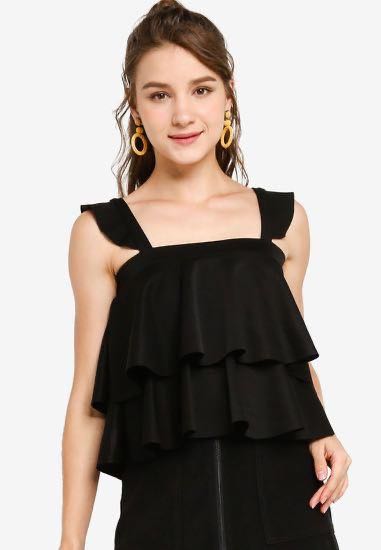 layered ruffle tops