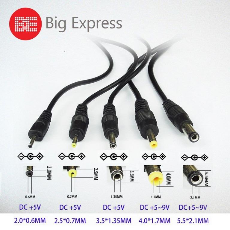 cable lama 2 0mm 2 5mm 3 5mm 4 0mm 5 5mm mini usb v3 small pin 1 meter usb old nokia cable charger big express mobile phones tablets mobile tablet accessories mobile accessories