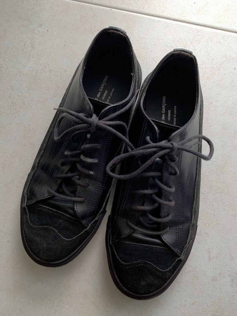 comme des garcons leather sneakers