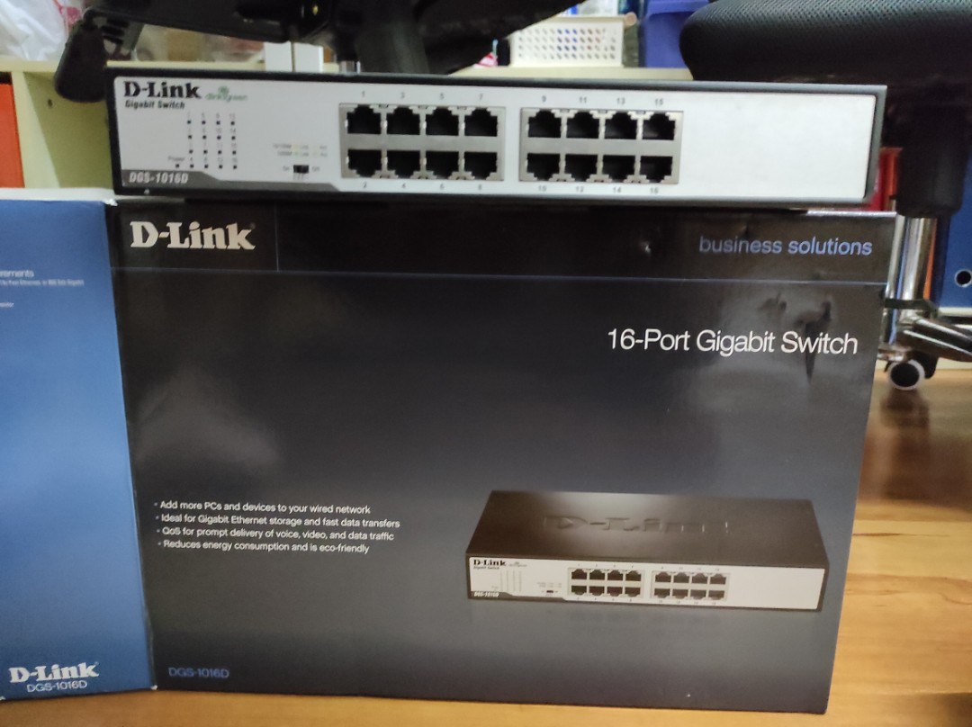 DLink DGS1016D 16Port Gigabit Desktop/Rackmount Switch In Metal