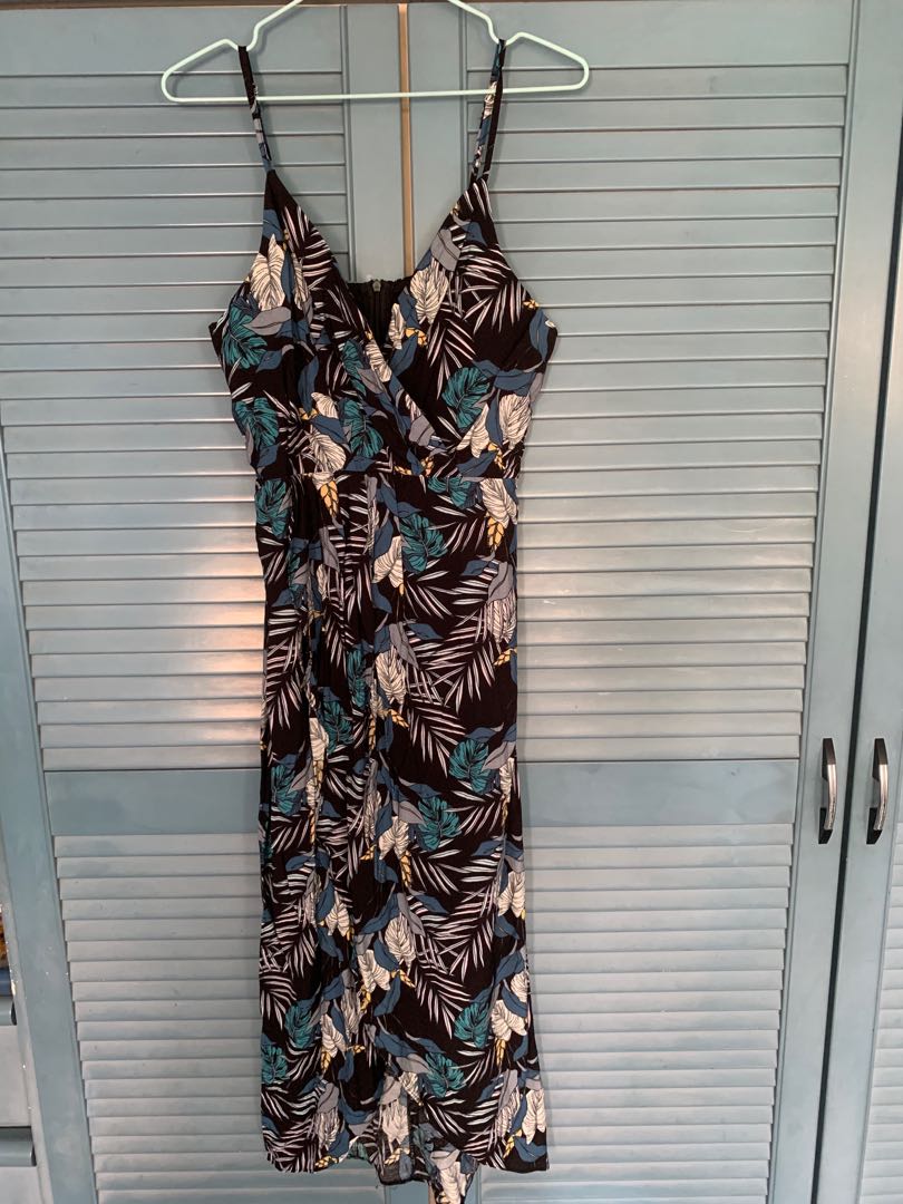 Vintage 100% Silk floral spaghetti dress . S/m main image 0
