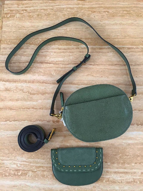 Fossil Serena Belt Bag Crossbody Barang Mewah Tas Dompet di