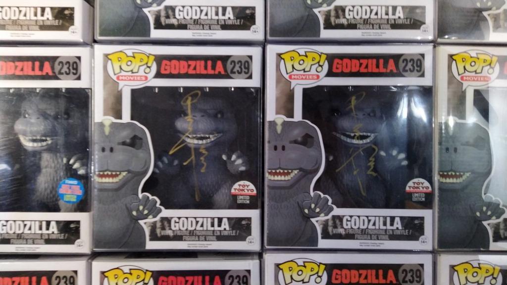 Funko Pop Godzilla Set with Signature (Category: Designer & Blind Box Toys) located in Quezon City. Submitted by mjsee21 (Listing ID 1068600769, Image 2). Description: Funko Pop Godzilla Set with Signature Godzilla Godzilla (Black & White)* Godzilla (Ghost) (Glow in the Dark)** Godzilla (Burning)*** Godzilla (Atomic Breath) (Glow in the Dark)**** Godzilla (Black & White) (Purple Back) Condition are "New". Box conditions are 9/10 or better. *2x Si