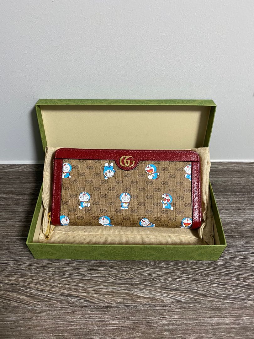 Gucci x Doraemon Zip Wallet, Luxury, Bags & Wallets on Carousell
