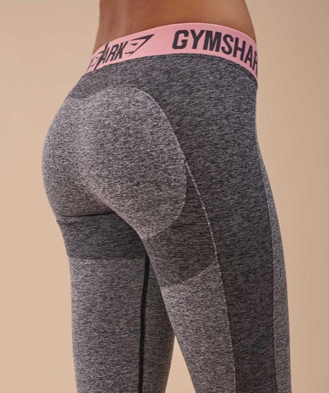 Gymshark Flex leggings - Charcoal Marl / Peach Pink - XS, Women's Fashion,  Activewear on Carousell