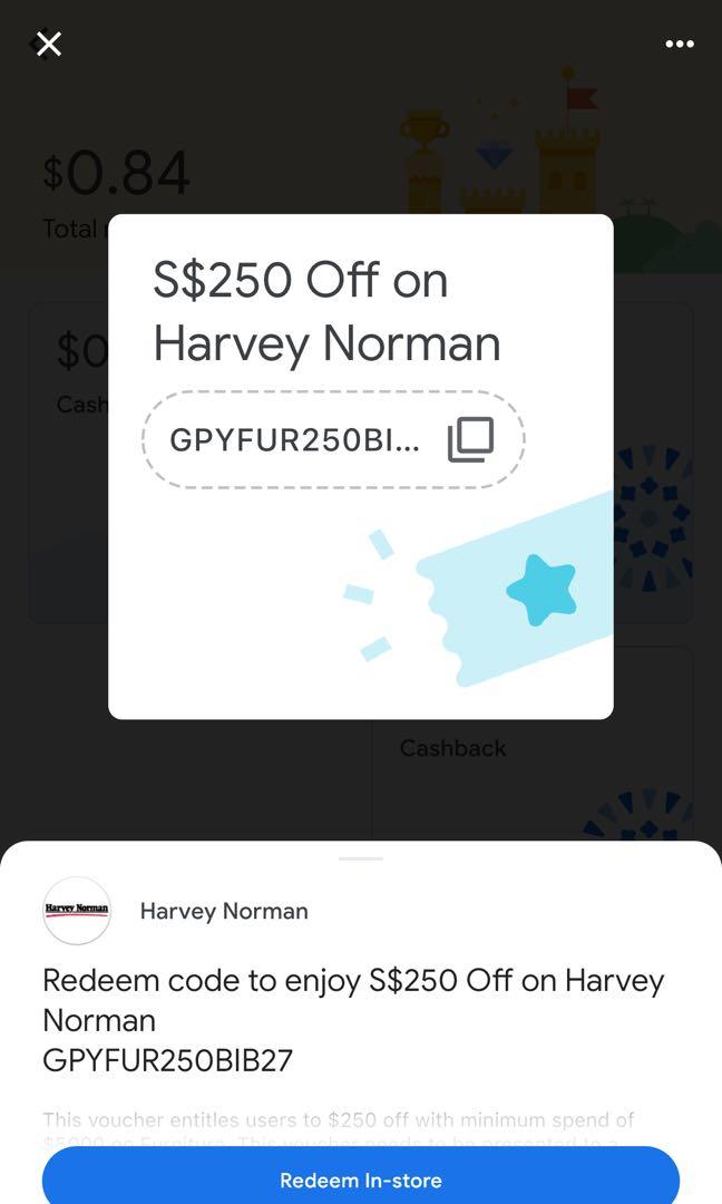 Harvey Norman Voucher, Tickets & Vouchers, Vouchers on Carousell