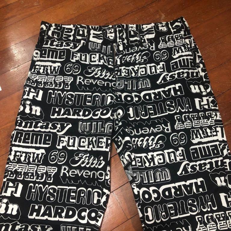 Hysteric Glamour Supreme New York Text Work Pants Size 32