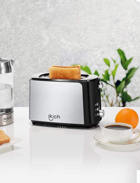 IKICH, 2 Slice Brushed Stainless Steel Toasters, TV & Home Appliances