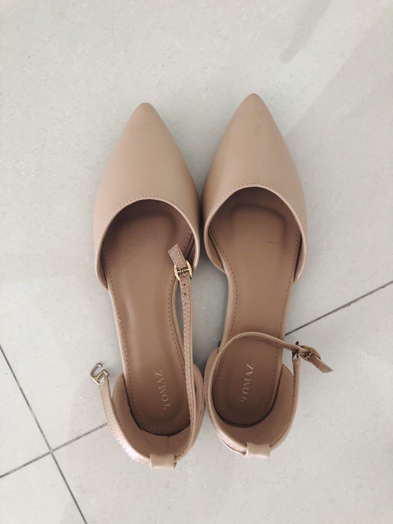 nude colour flats