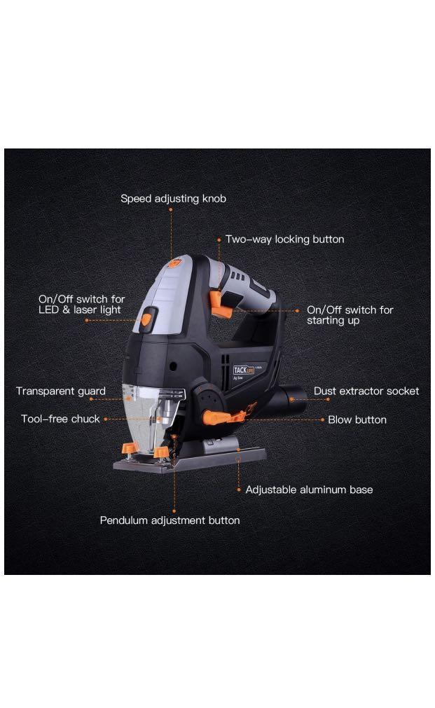 Seghetto Alternativo 800W, TECCPO 0-3000SP Seghe Con Guida Laser, 6 - Foto 9