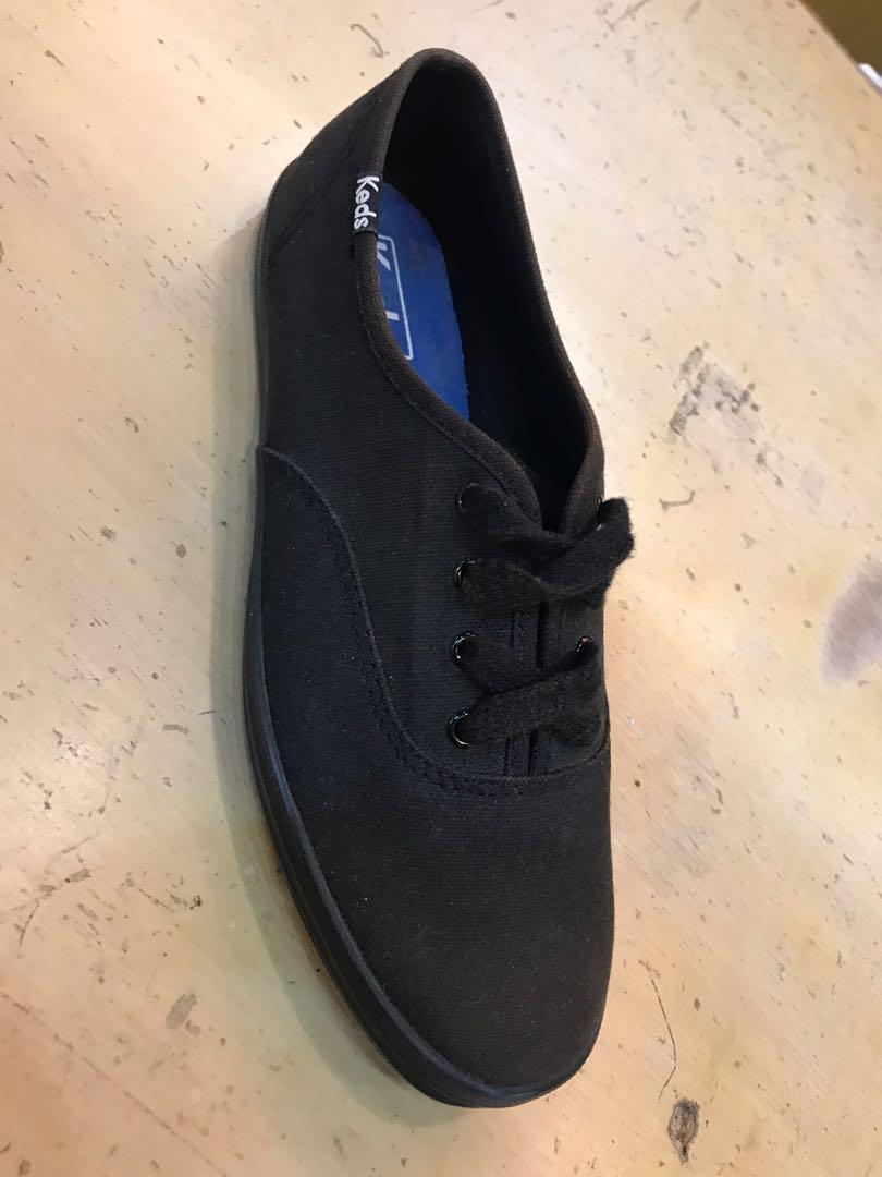 Keds Womens Plain Black Canvass Women s Fashion Footwear