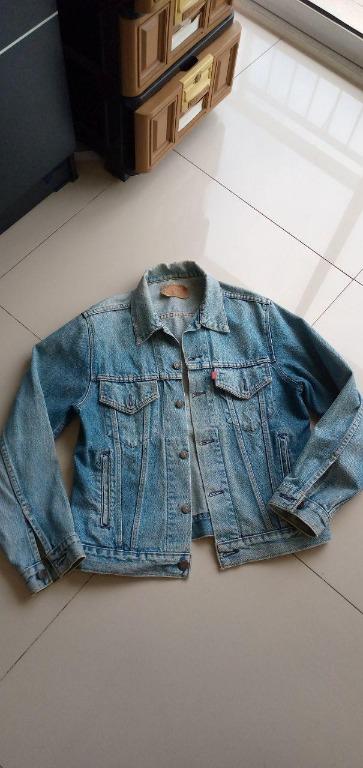 Levi S Original Classic Denim Jacket Retro Made In Usa Fesyen Pria Pakaian Baju Luaran Di Carousell