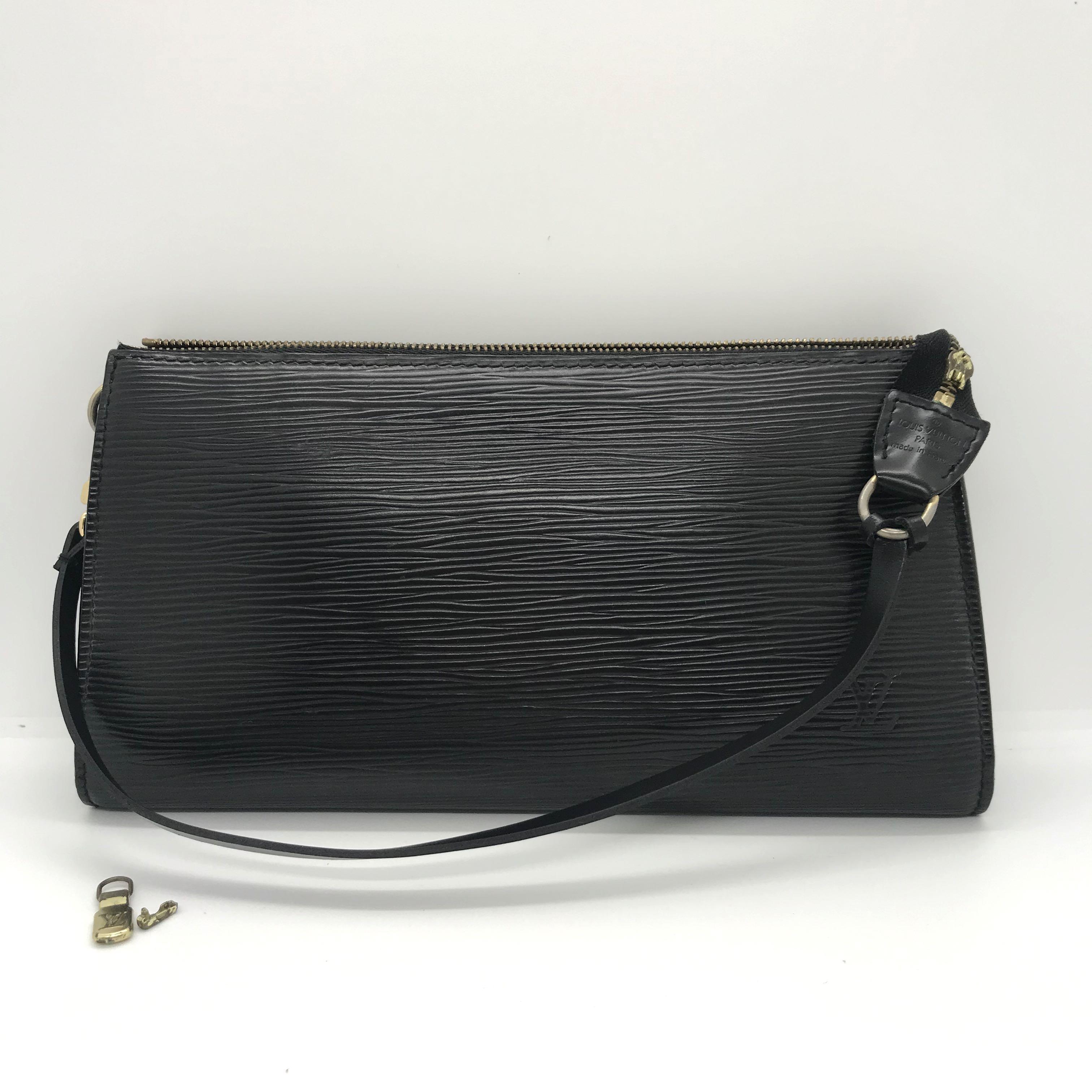Louis vuitton epi leahter pochette black bag, Luxury, Bags & Wallets on  Carousell