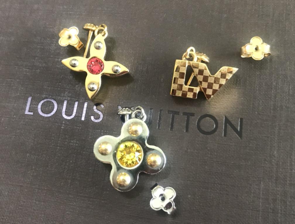 louis vuitton letter earrings