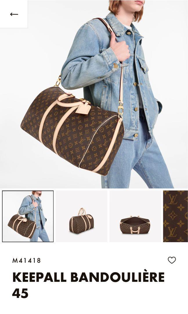 3D model Louis Vuitton Bag Keepall Bandouliere 45 Monogram Macassar VR / AR  / low-poly