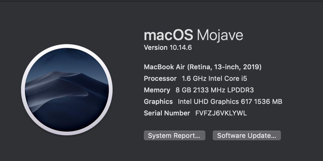 Macbook Air 13” 128GB for Sale (Category: Laptops & Notebooks) located in Manila. Submitted by smart_u (Listing ID 1068525503, Image 3). Description: Macbook Air 2019 13” i5 With original charger PM me if you need more details... RFS: Need funds.