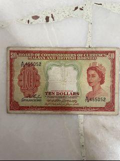 Malaya $10 $1