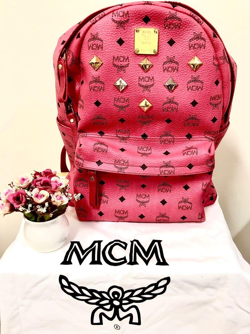 MCM Hot Pink Backpack Authentic Korea Like NEW Priced to SELL